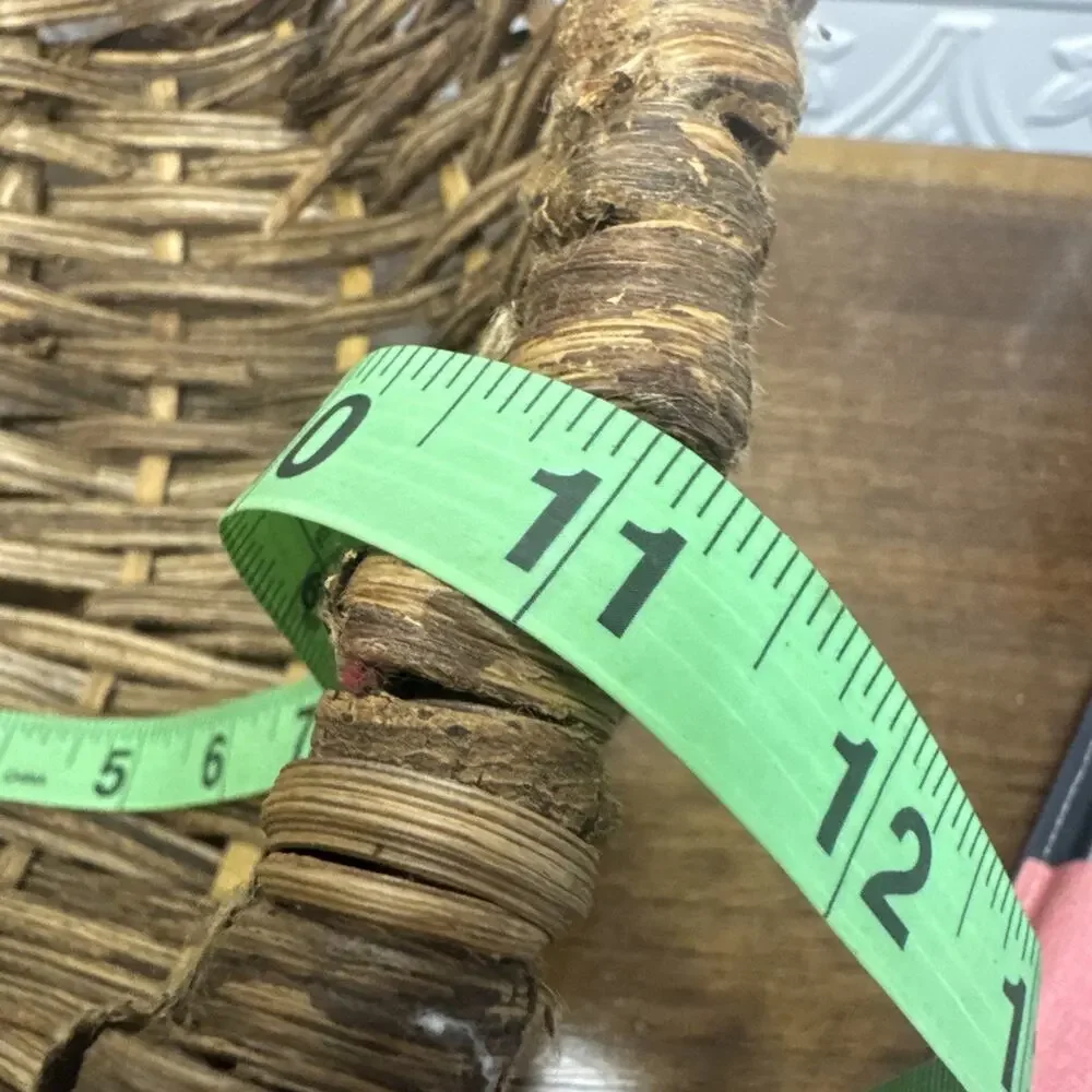Unique Woven Basket Twisted Vine Branch Handle Wood Brown Gatherer